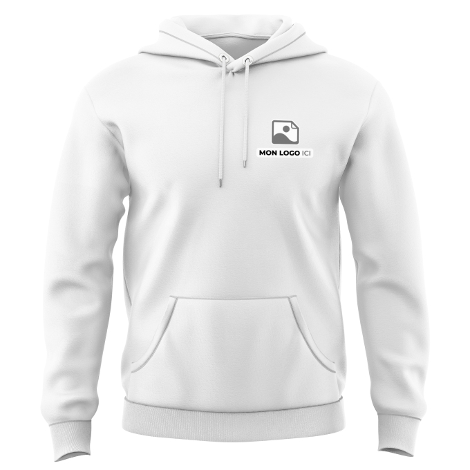 Sweat-shirt à Capuche de qualité supérieure - Marquez votre Sweat-shirt à Capuche avec votre Logo d'Entreprise (matériau de personnalisation haut de gamme, imprimé en France)